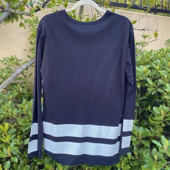 H&M MMXVII Black Long Sleeve Shirt with Detailing Designer Vibe. Size M. EUC! - Picture 2 of 5
